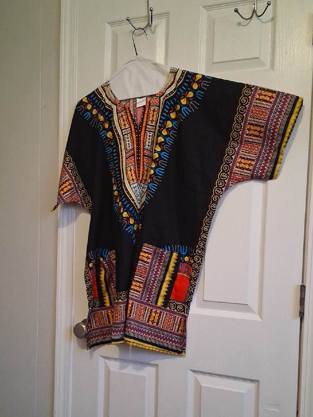 Black Multicolor Dashiki Top -  Shirt